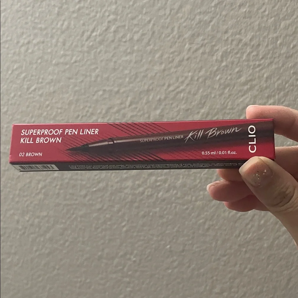 Clio Superproof Pen Liner Kill Brown shade 02 Brown NEW